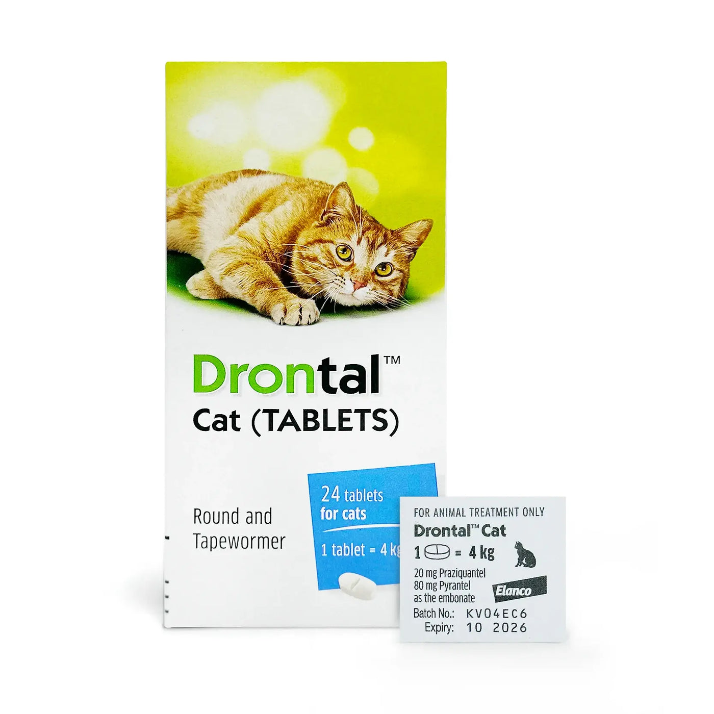 Drontal | Dewormer for Round & Tapeworm for 4kg Cats | Vetopia