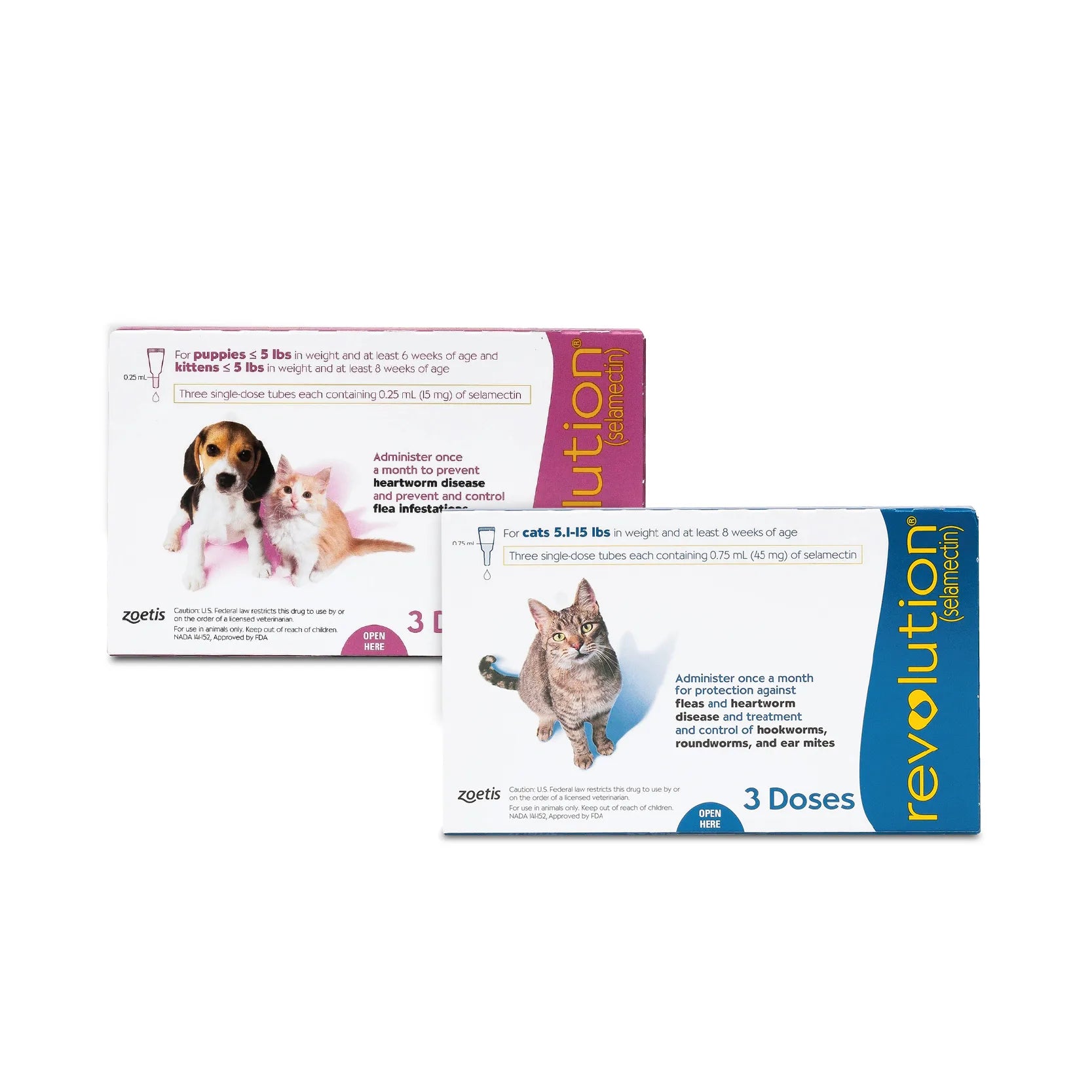 Revolution Flea, Tick and Worm Preventation Cats Dogs