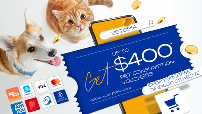 Get $400 Pet Consumption Vouchers for You and your Friends