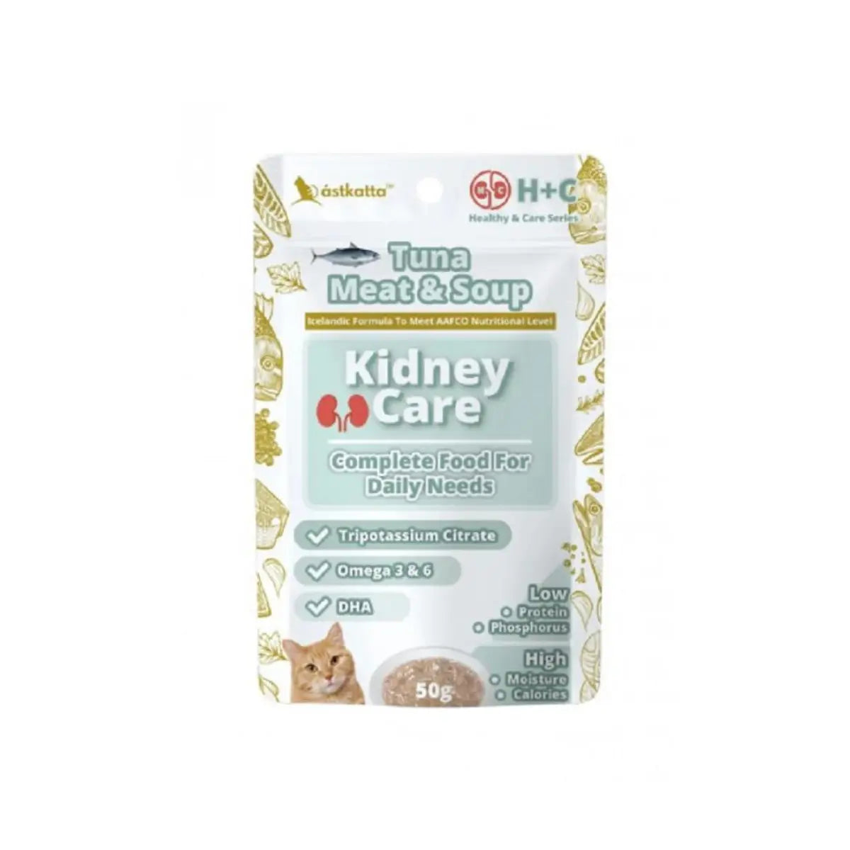 Astkatta - Healthy & Care Series Kidney Care Complete Food - Tuna Meat & Soup 50g