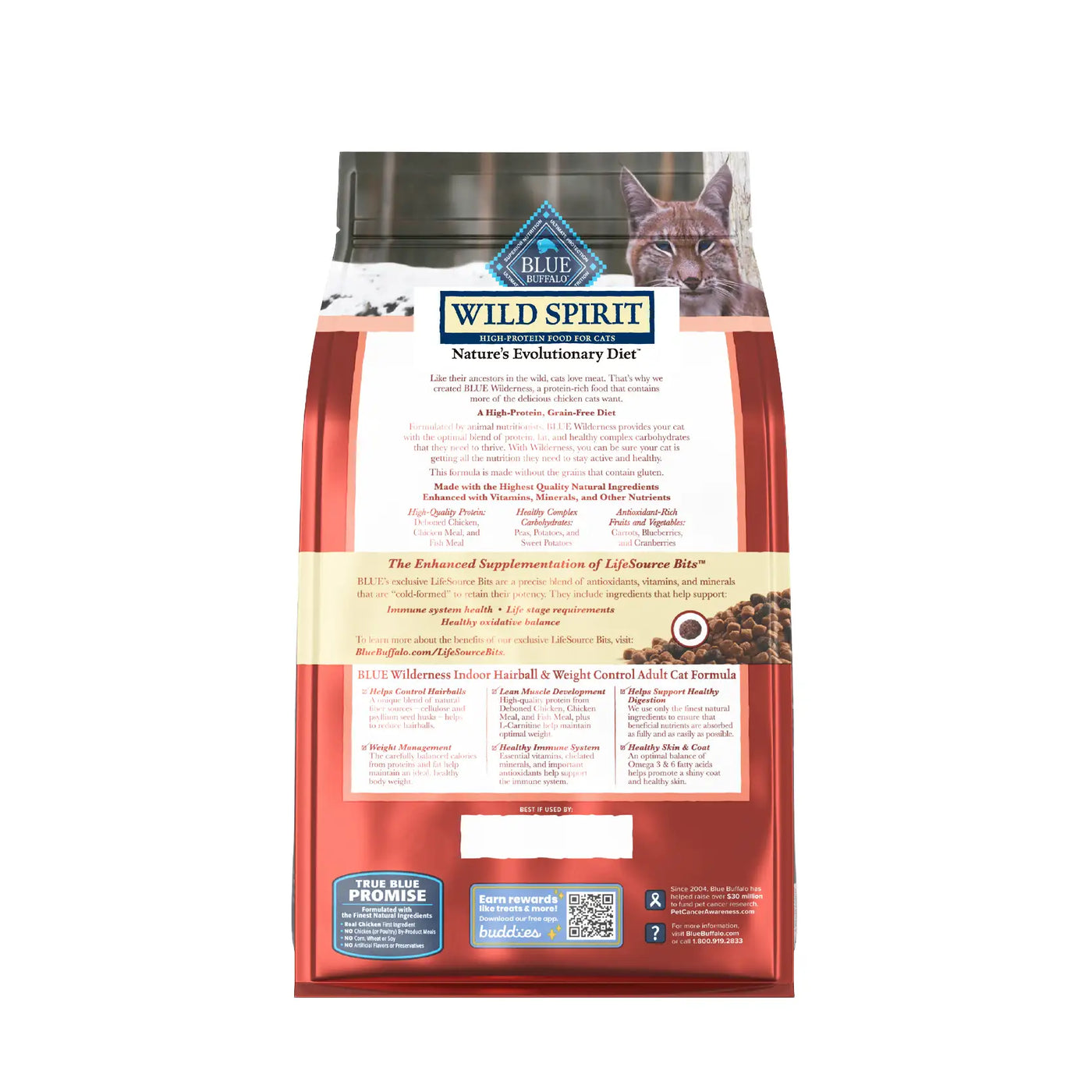 Blue Buffalo Grain-Free Cat Food - WILD Spirit Adult Indoor Hairball & Weight Control Chicken Recipe