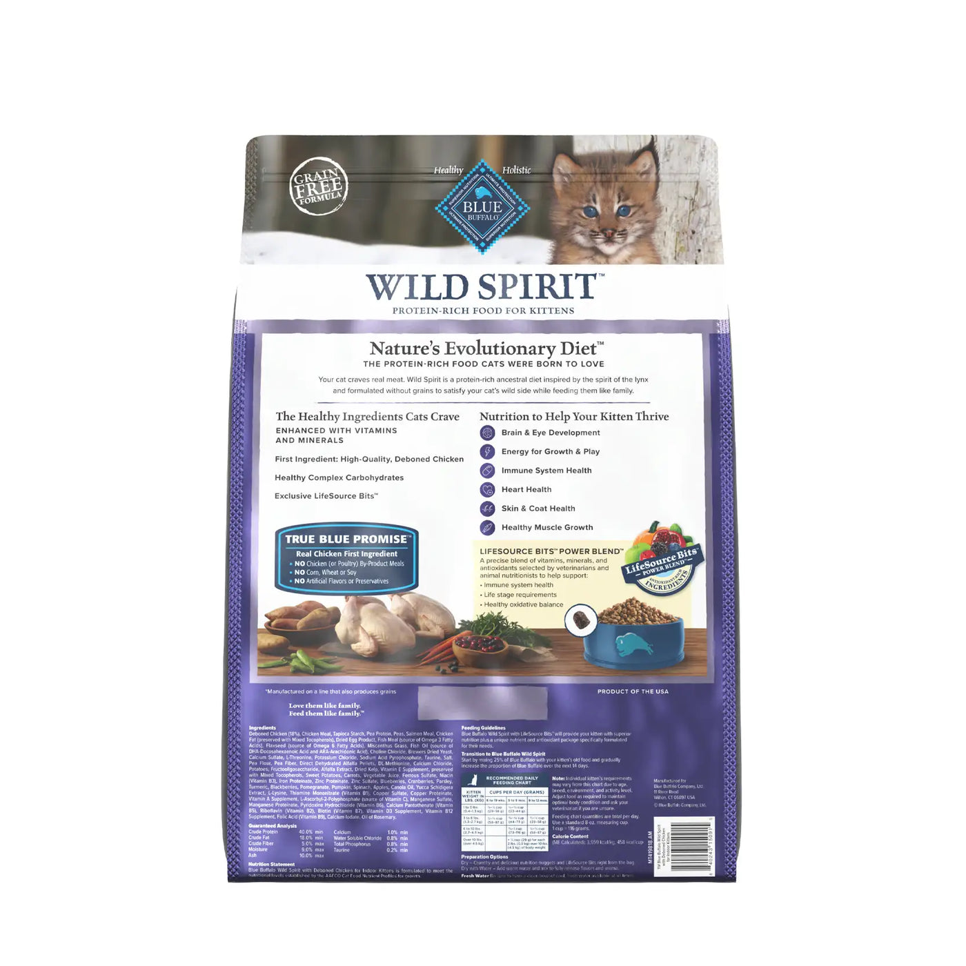 Blue Buffalo Grain-Free Cat Food - WILD Spirit Indoor Kitten Chicken Recipe