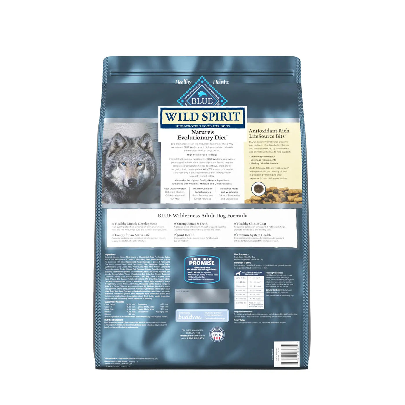 Blue Buffalo Grain-Free Dog Food - WILD Spirit Adult Chicken Recipe