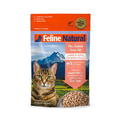 Feline Natural Freeze Dried Cat Food - Lamb And Salmon Feast 320g