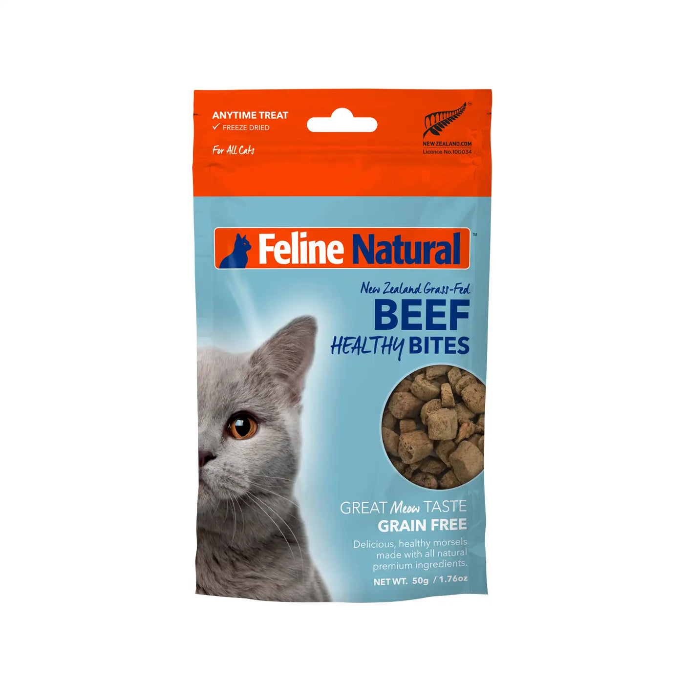 Feline Natural Freeze Dried Cat Treats - Healthy Bites - Beef 50g