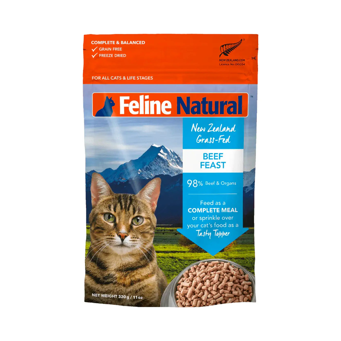 Feline Natural Freeze Dried Cat food - Beef Feast