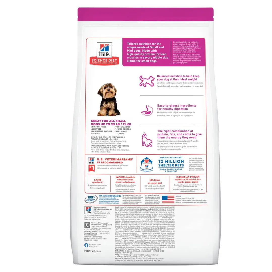 Hill's Science Diet Adult Small Paws Lamb Meal & Rice Vetopia