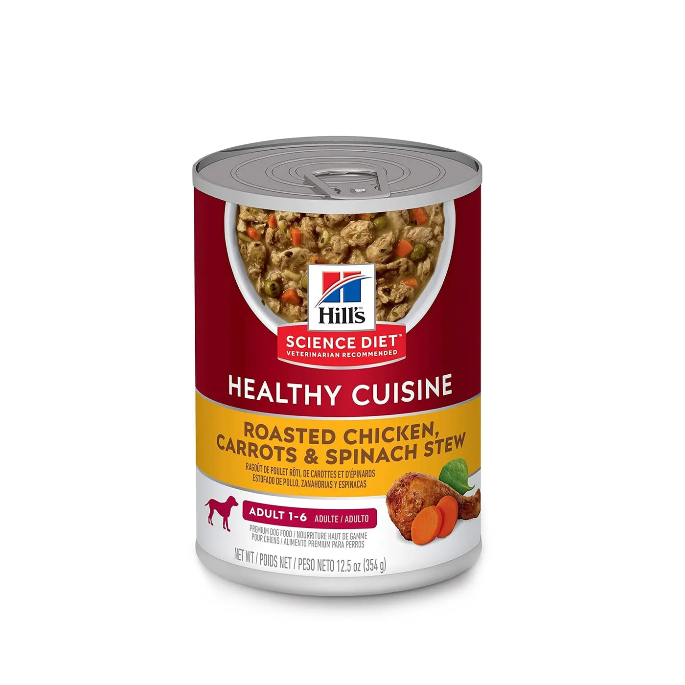 Hills Science Diet - Canine Adult Healthy Cuisine Roasted Chicken, Carrots & Spinach Stew 12.5oz