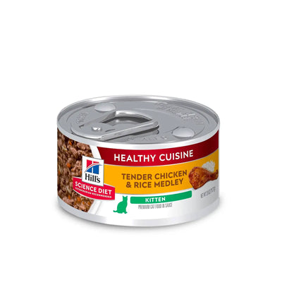 Hills Science Diet - Feline Kitten Healthy Cuisine Roasted Chicken & Rice Medley Stew 2.8oz