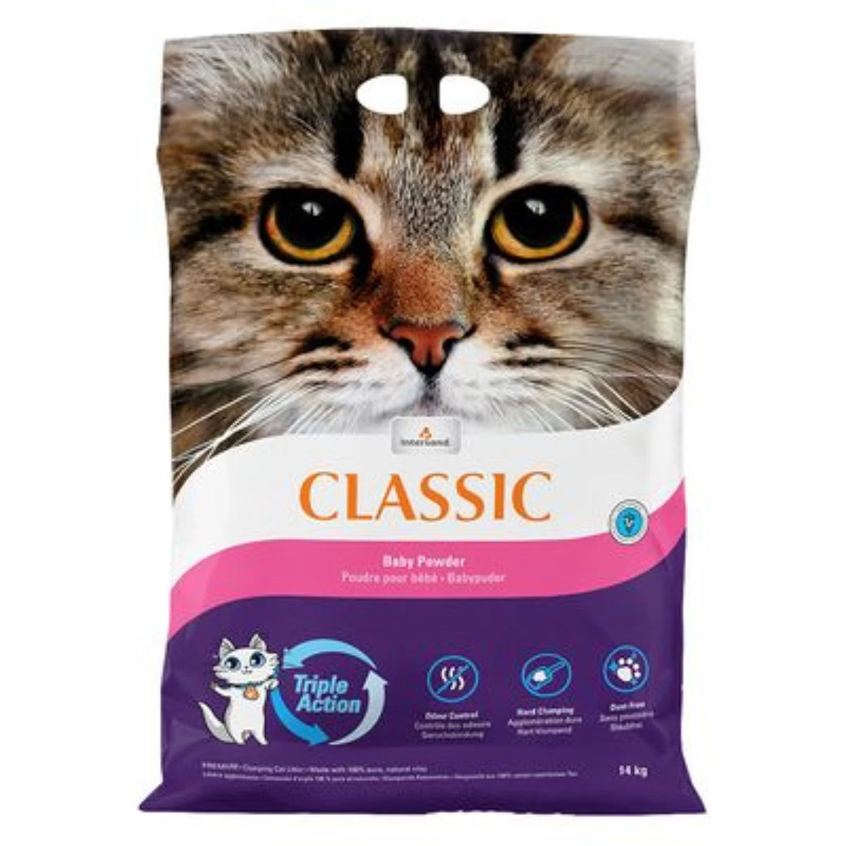Intersand - CLASSIC Premium Clumping Cat Litter (Baby Powder) 14kg