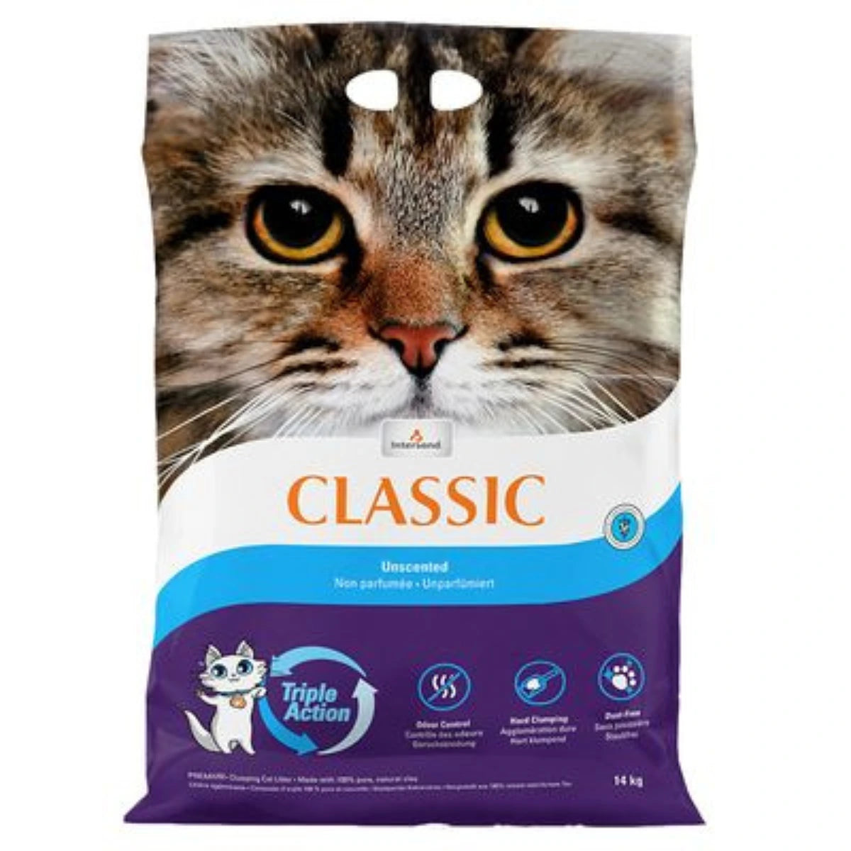 Intersand - CLASSIC Premium Clumping Cat Litter (Unscented) 14kg