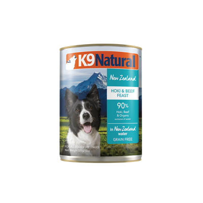K9 Natural 狗主食罐 - 牛肉及藍尖尾鱈魚盛宴