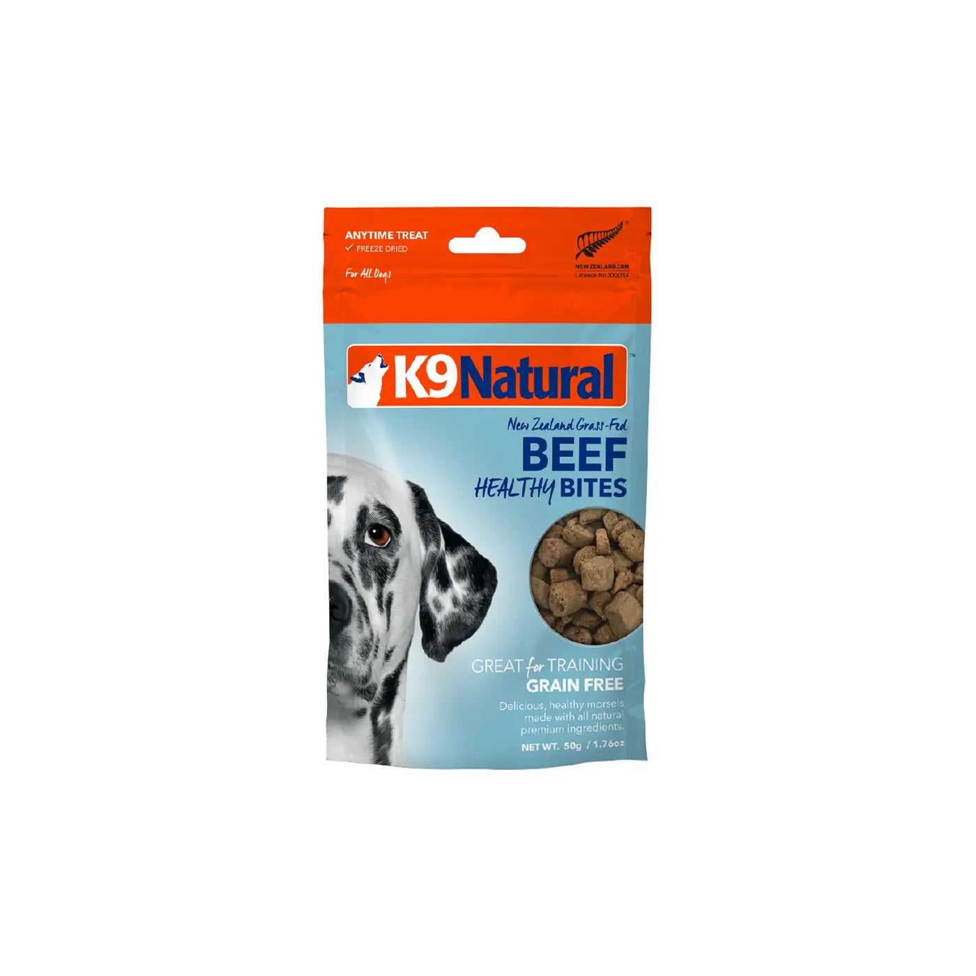 K9 Natural Freeze Dried Dog Treats - Healthy Bites - Beef 50g