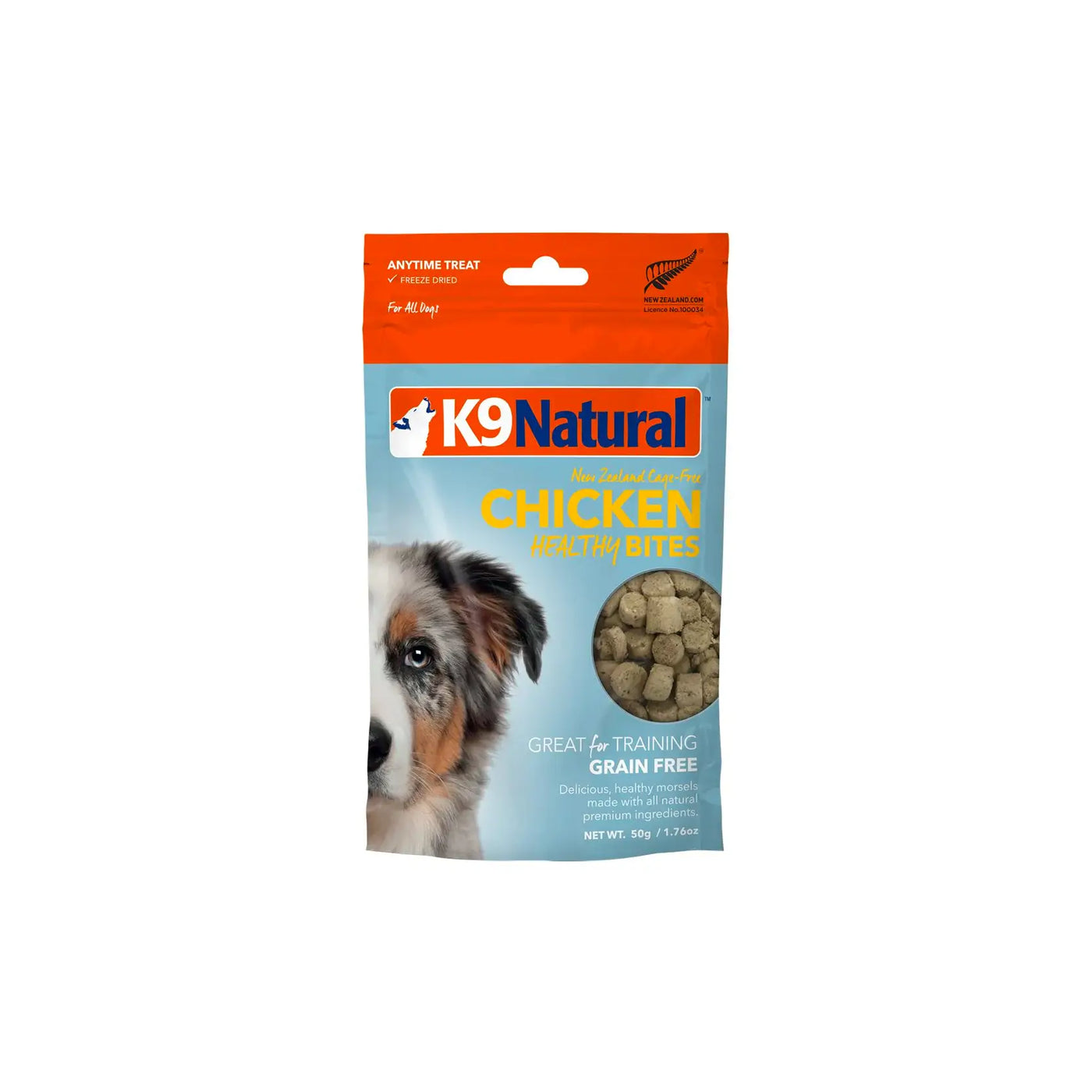 K9 Natural Freeze Dried Dog Treats - Healthy Bites - Chicken 50g