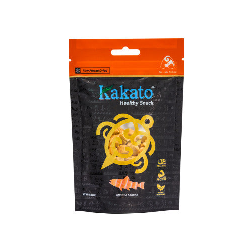 Kakato - Freeze Dried Treats for Dogs & Cats - Atlantic Salmon Dice 15g
