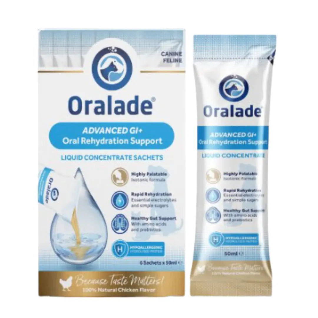 Oralade Advanced GI+ Liquid Concentrate Sachets for Dogs & Cats 50ml (6x50ml)