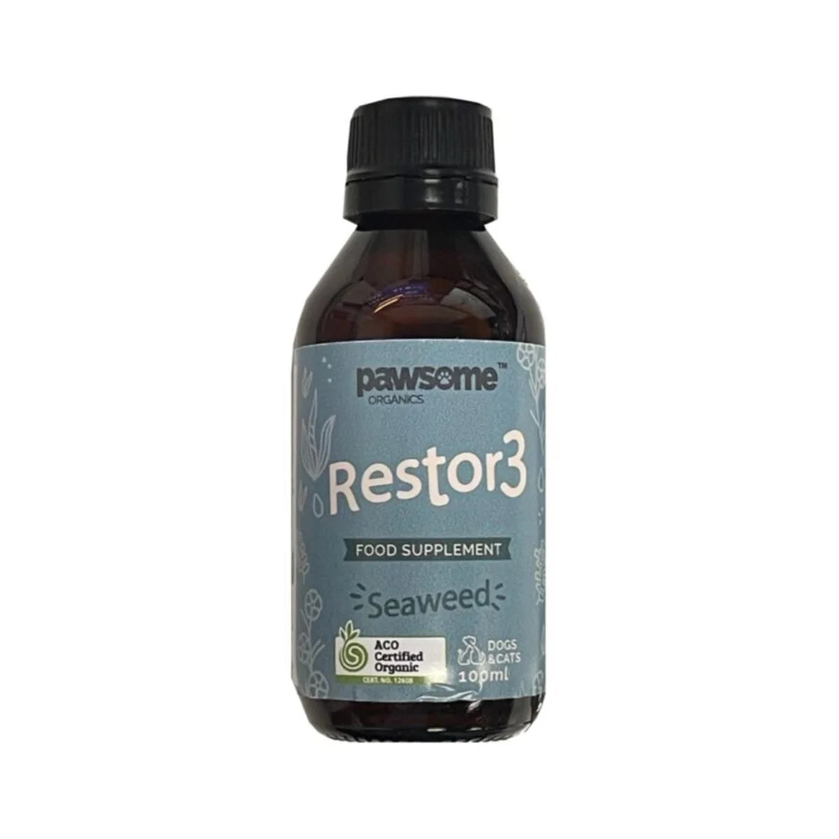 Pawsome Organics - Restor3 Flaxseed Oil with Seaweed 100ml