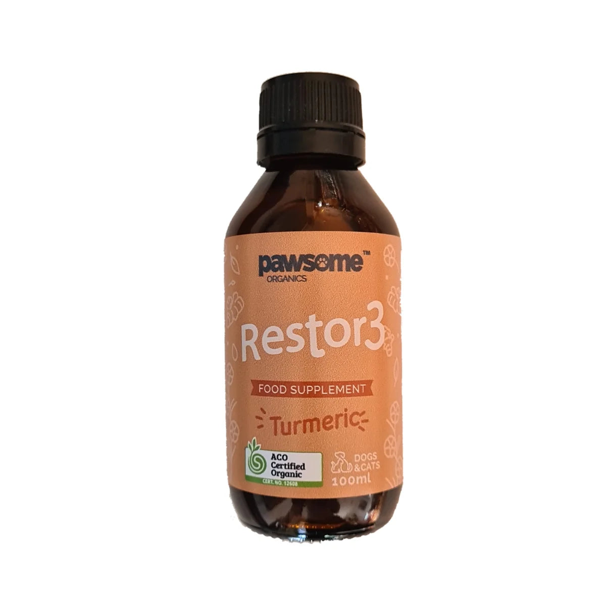 Pawsome Organics - Restor3 Flaxseed Oil with Turmeric 100ml