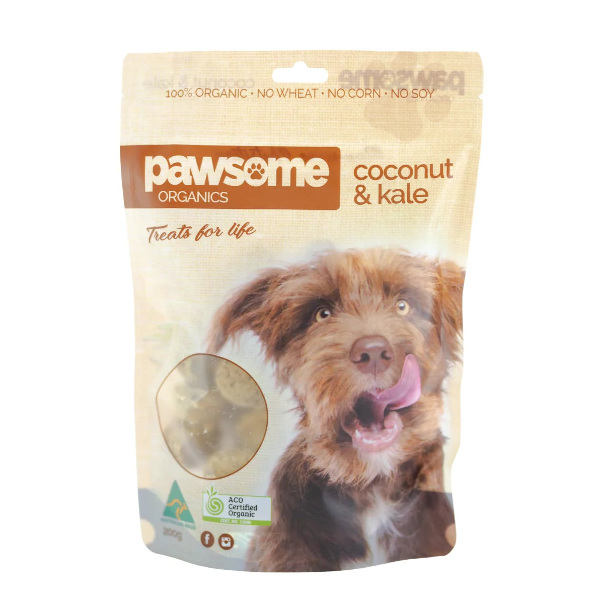 Pawsome Organic Coconut & Kale Dog Treats 200g