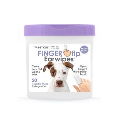 Petkin - Fingertip Ear Wipes (for Dogs and Cats) 50's