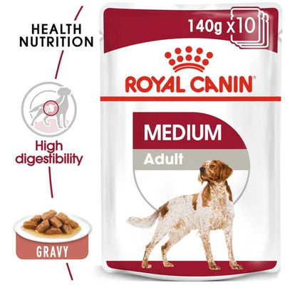 Royal Canin - Adult Medium Gravy Wet Food 140g