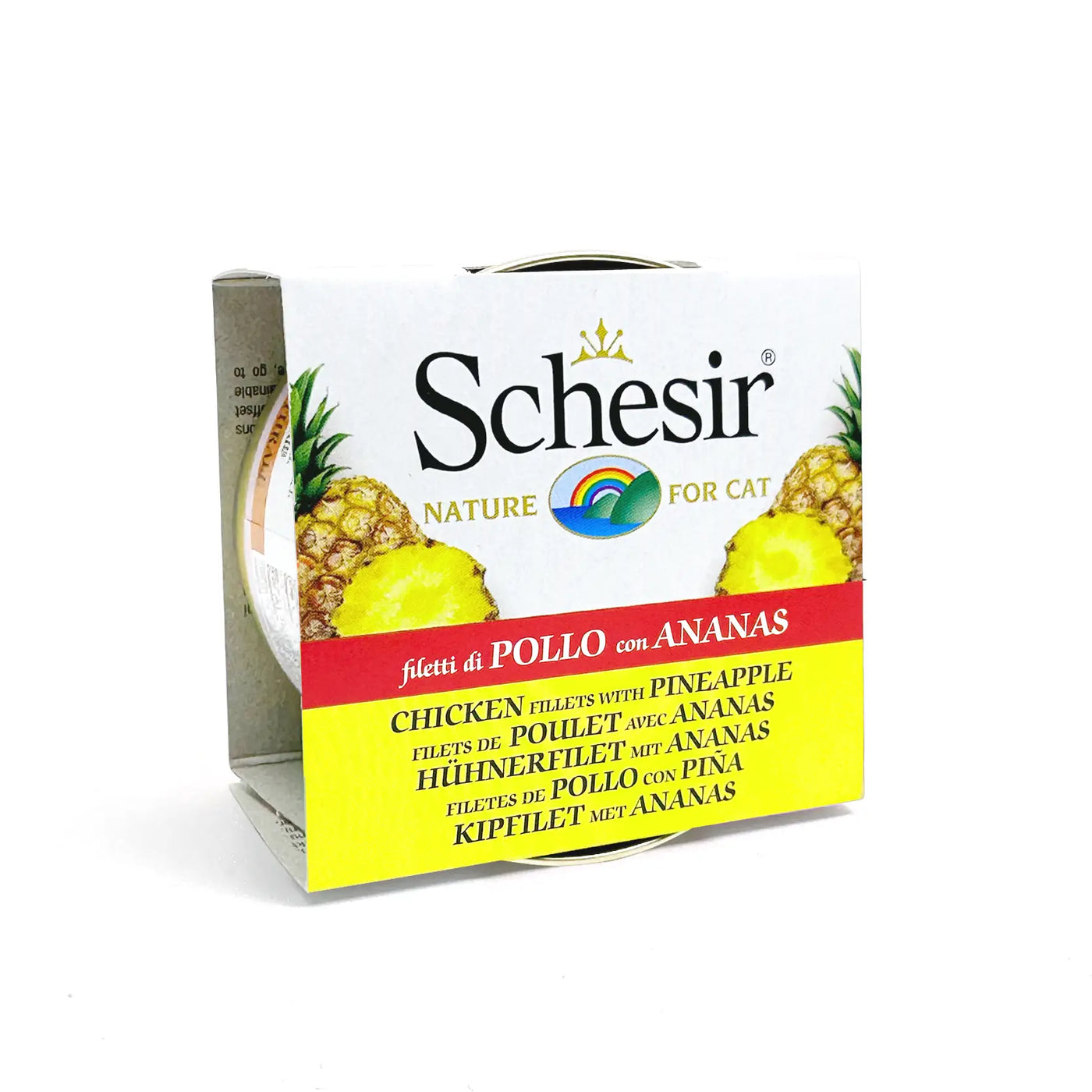 Schesir - Complementary Wet Food for Adult Cats - Chicken Fillets with Pineapple 85g