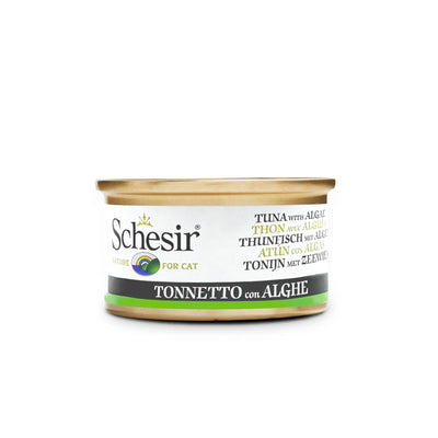 Schesir - Complementary Wet Food for Adult Cats - Tuna with Algae 85g