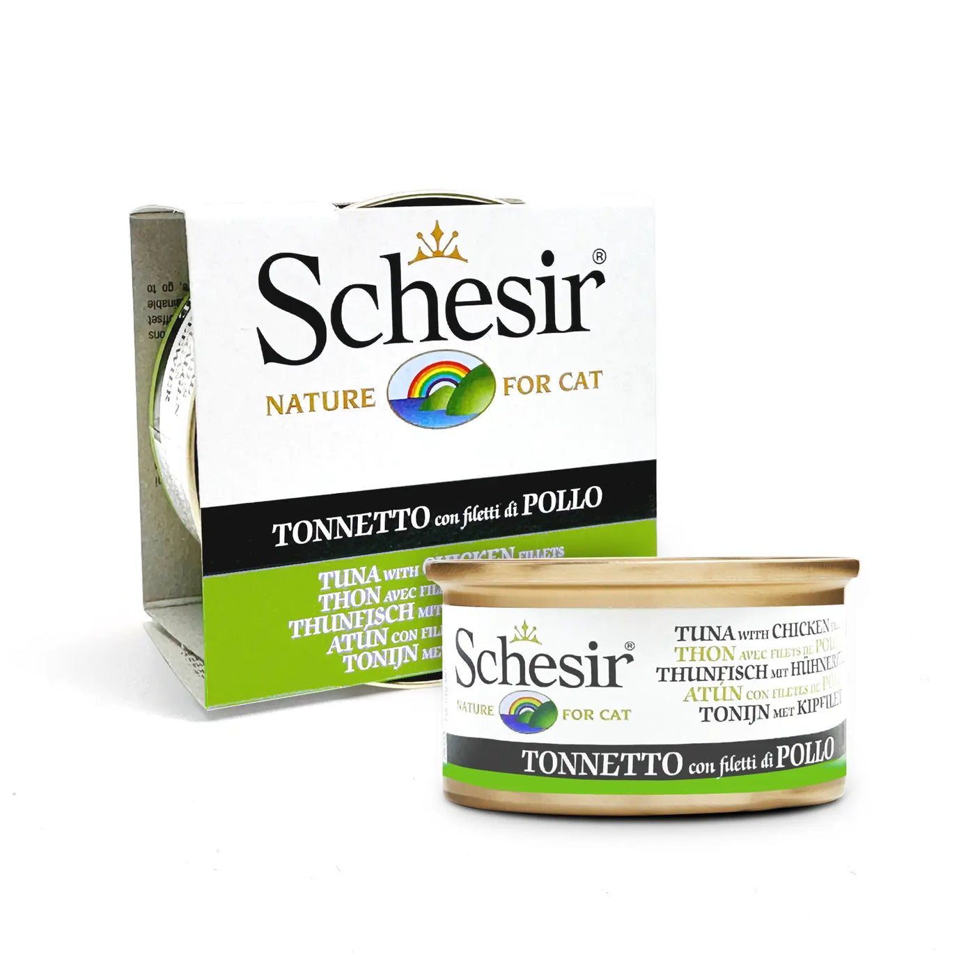 Schesir - Complementary Wet Food for Adult Cats - Tuna with Chicken 85g