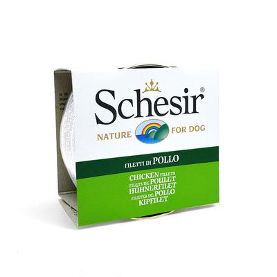 Schesir - Complementary Wet Food for Adult Dogs - Chicken Fillets in Jelly 150g