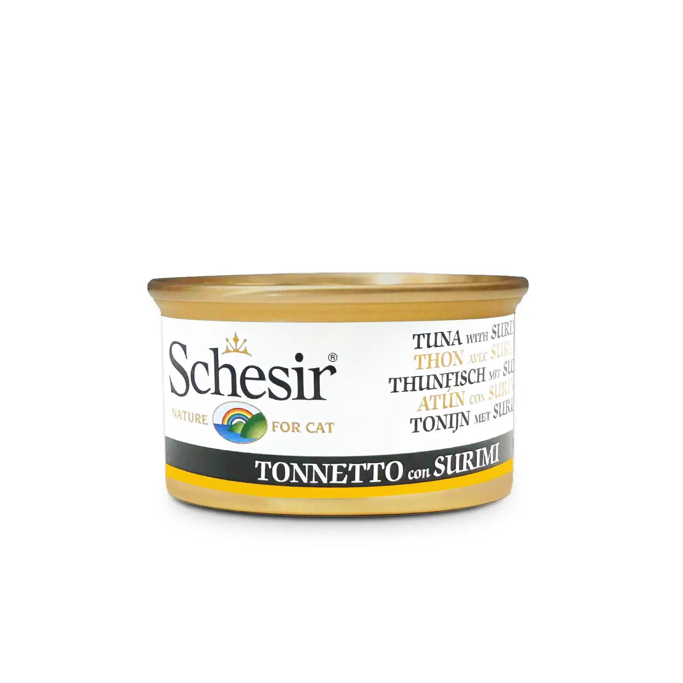 Schesir - Complementary Wet Food for Adult Cats - Tuna with Surimi 85g
