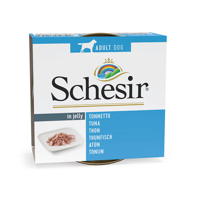 Schesir - 啫喱系列 全天然吞拿魚狗罐頭 150克