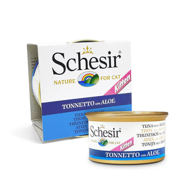 Schesir - Complementary Wet Food for Kittens - Tuna with Aloe 85g