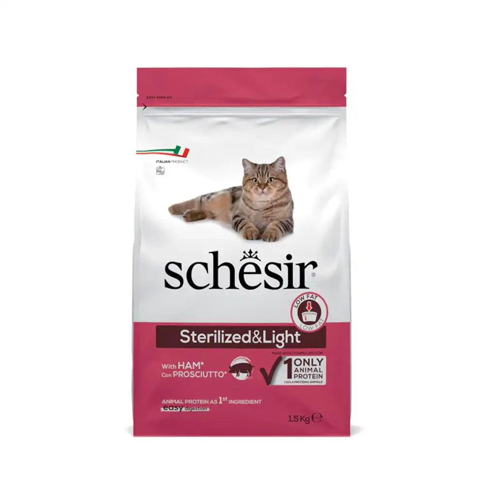 Schesir - Sterilized & Light Cat Food With Ham
