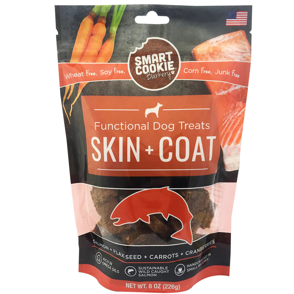 Smart Cookie Barkery Funtional Dog Treats - Salmon Skin & Coat 227g