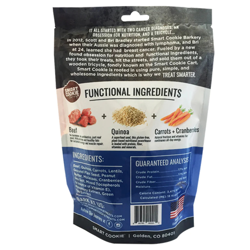 Smart Cookie Barkery Funtional Dog Treats - Beef Endurance 227g