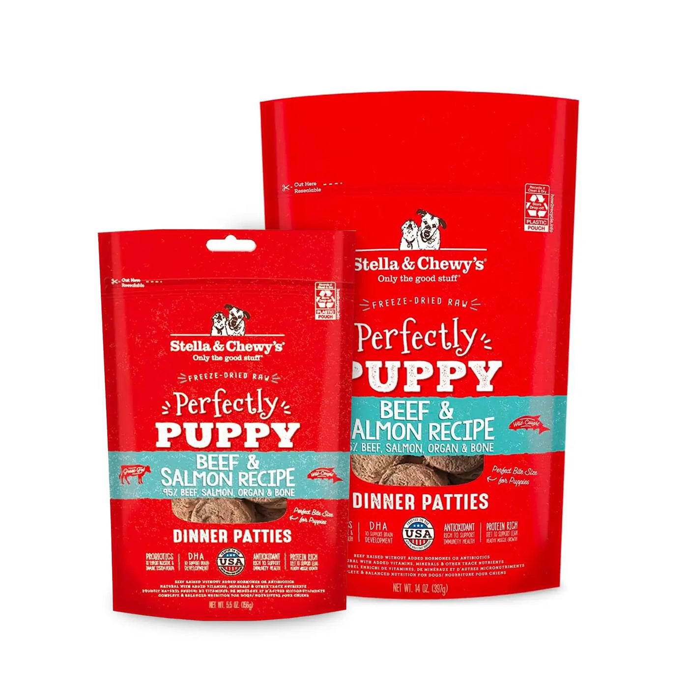 Stella & Chewy's - Freeze Dried Perfectly Puppy Beef & Salmon Dinner Patties