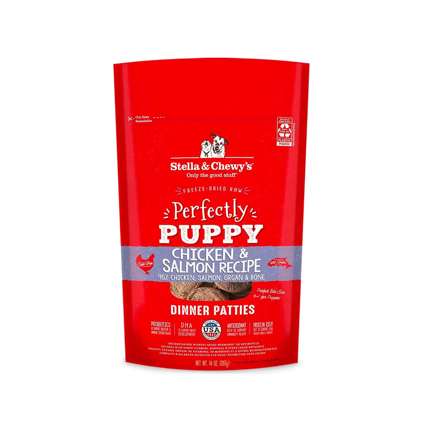 Stella & Chewy's - Freeze Dried Perfectly Puppy Chicken & Salmon Dinner Patties
