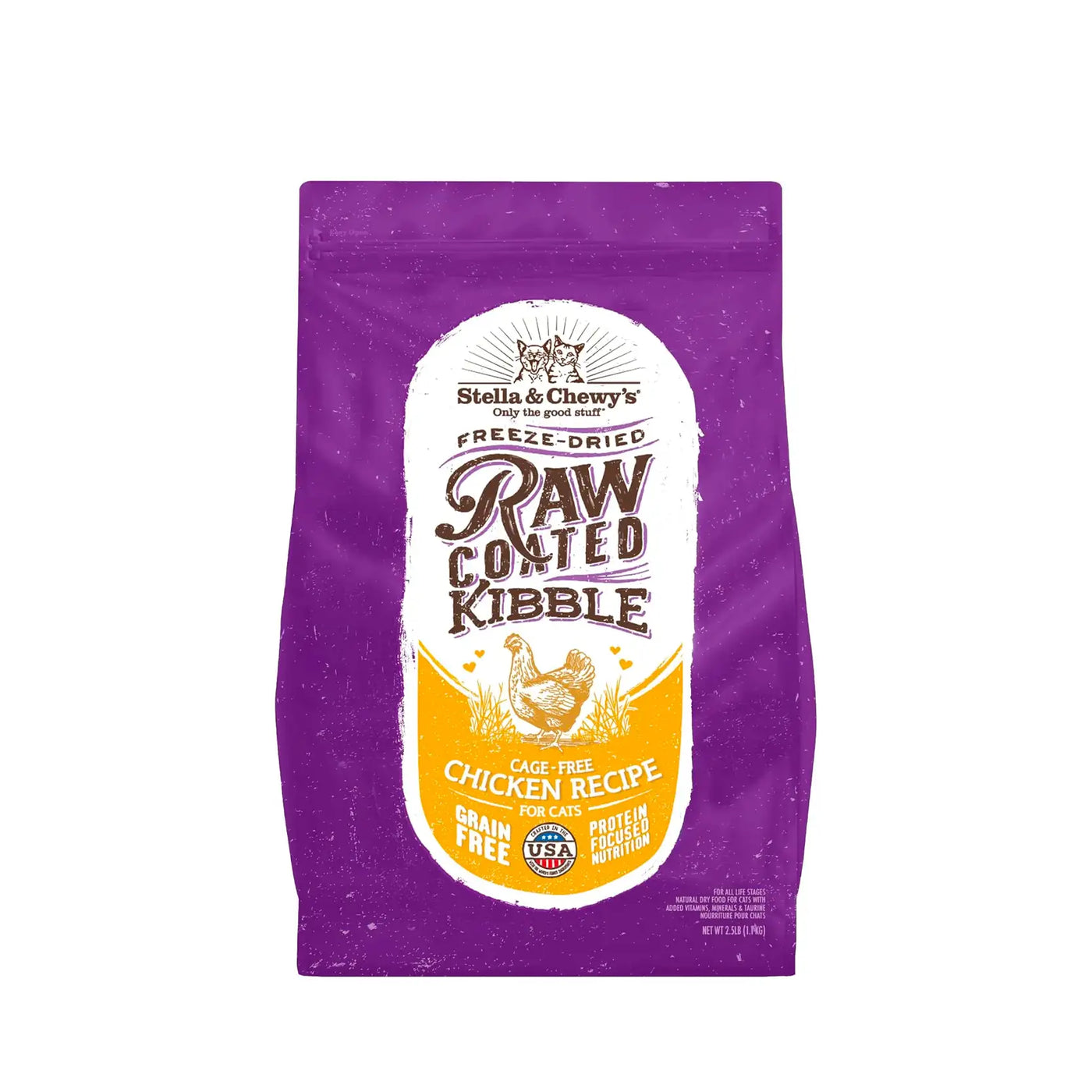Stella & Chewy's - Freeze Dried Raw Coated Kibble for Cats (Cage-Free Chicken Recipe)