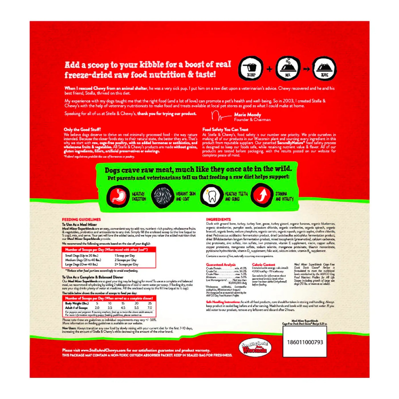Stella & Chewy's SuperBlend CageFree Duck Duck Goose Recipe Meal Mi