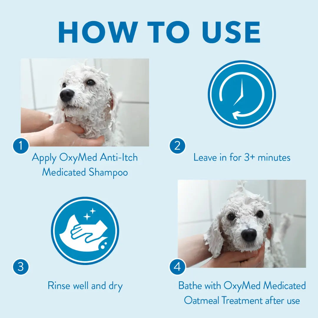 TropiClean OxyMed - Anti-Itch Medicated Oatmeal Shampoo For Dogs & Cats 355ml