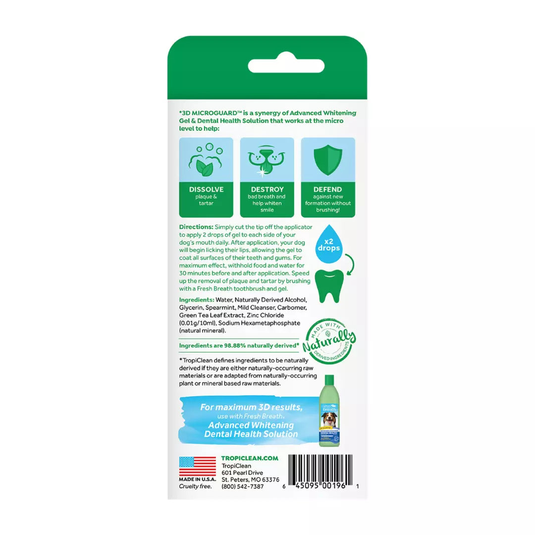 Tropiclean - Fresh Breath Advanced Whitening Oral Care Gel For Dogs