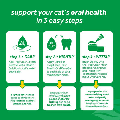 Tropiclean - Fresh Breath Dental Health Solution For Cats