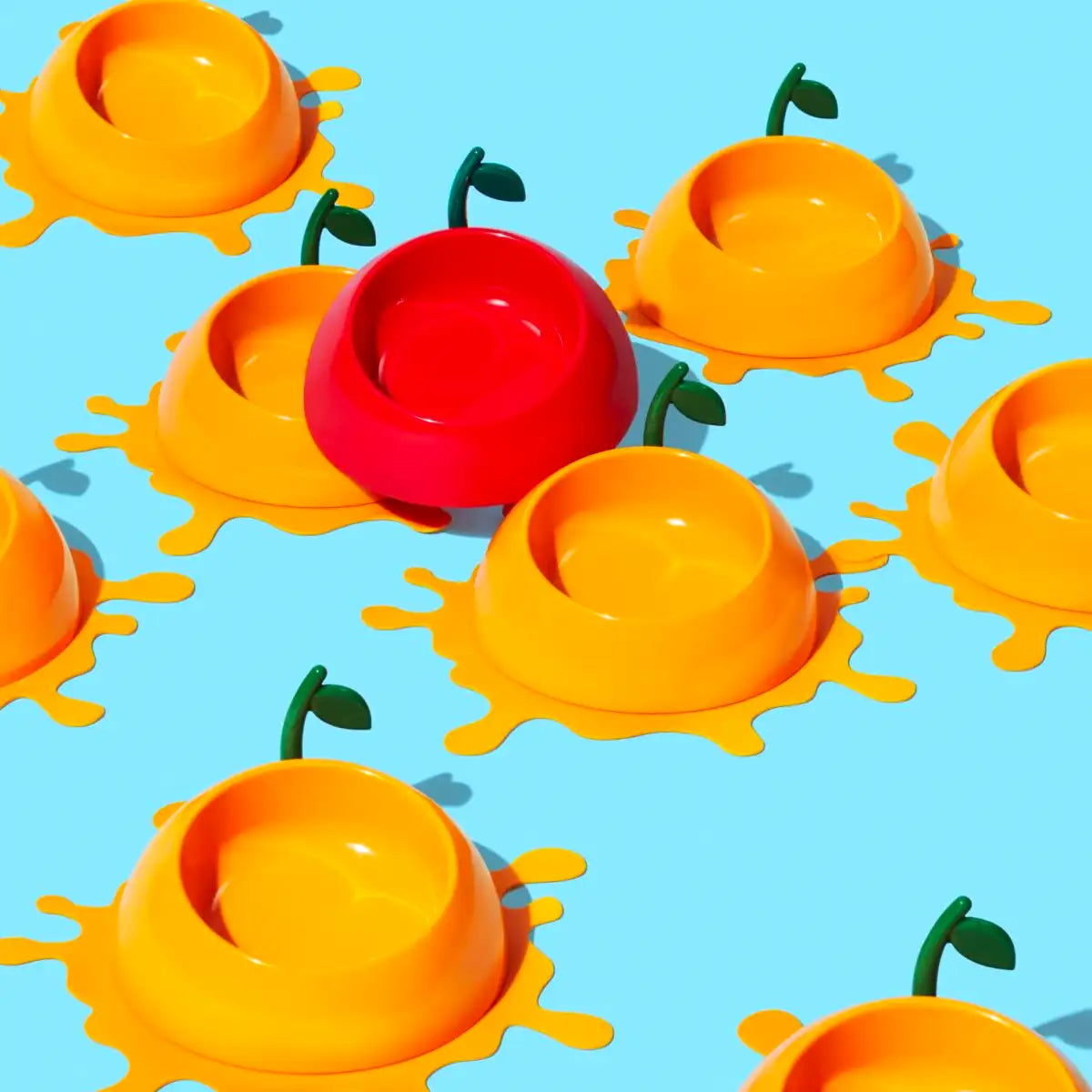 Vetreska - Juicy Tangerine Pet Bowl, Spoon & Mat Set