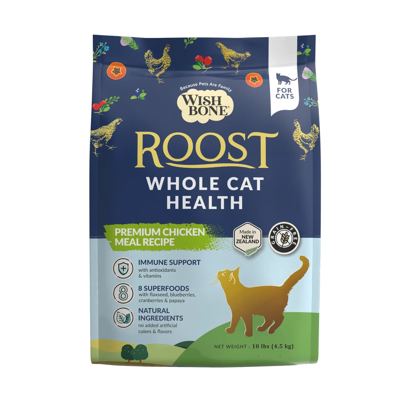 Wishbone Roost Whole Cat Health (Premium New Zealand Chicken) - All Life Stages