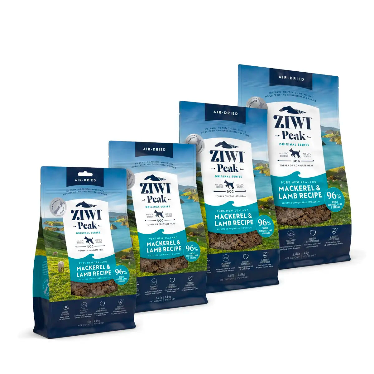 ZiwiPeak Air-Dried Dog Food - Mackerel & Lamb