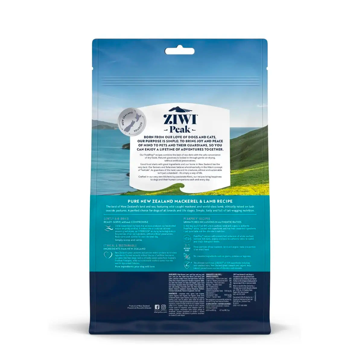 ZiwiPeak Air-Dried Dog Food - Mackerel & Lamb