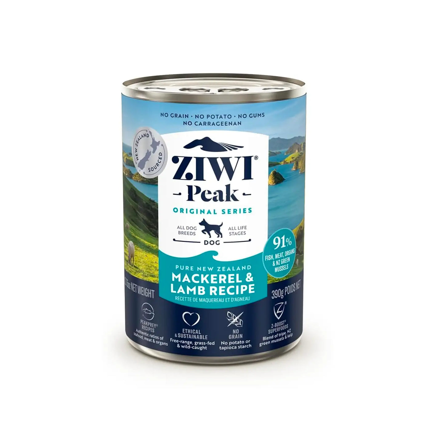 ZiwiPeak Moist Dog Food - Mackerel & Lamb Recipe