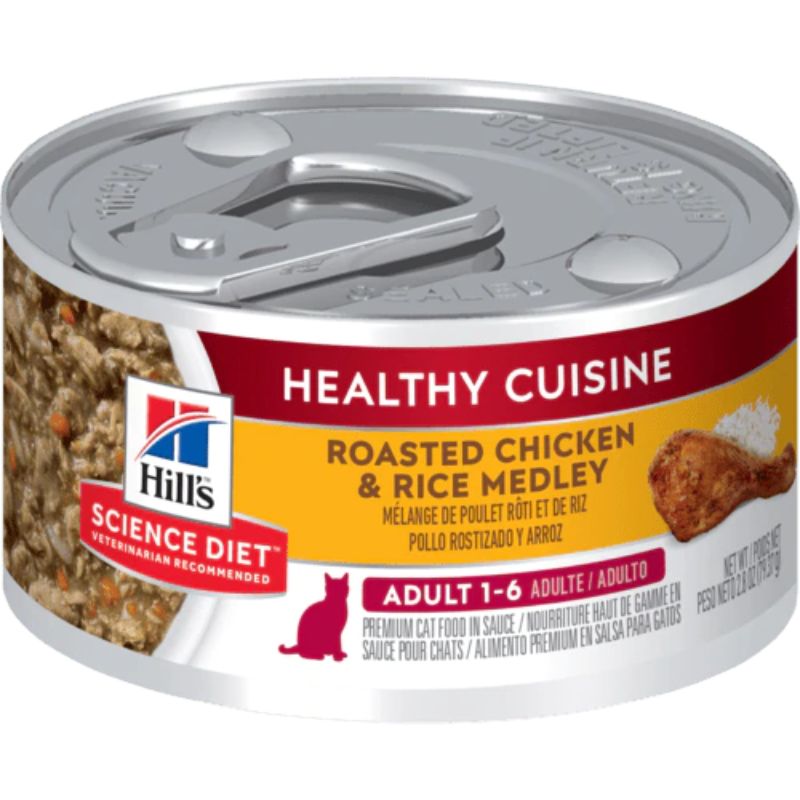 Hills Science Diet - Feline Adult Healthy Cuisine Roasted Chicken & Rice Medley Stew 2.8oz