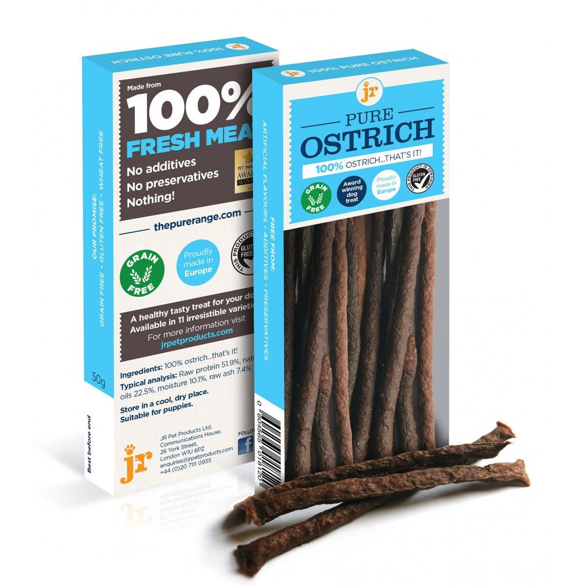 JR - The Award Winning Pure Range Ostrich Sticks 50g