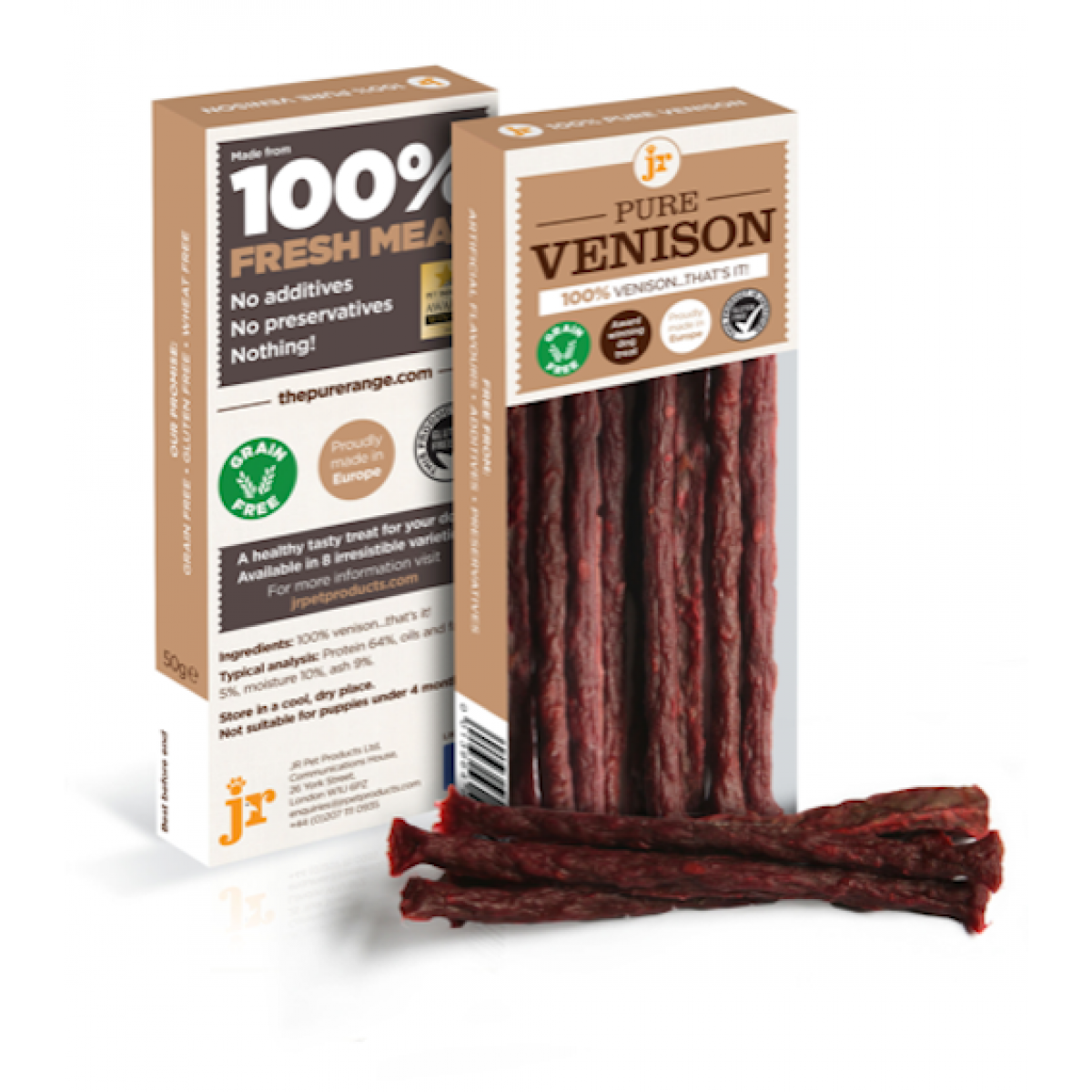 JR - The Award Winning Pure Range Venison Sticks 50g